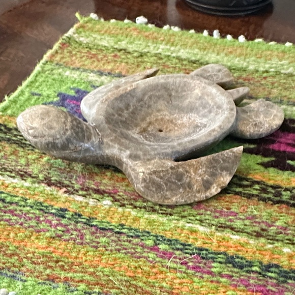 Gray marble stone Turtle Incense/soap Holder - Picture 2 of 4